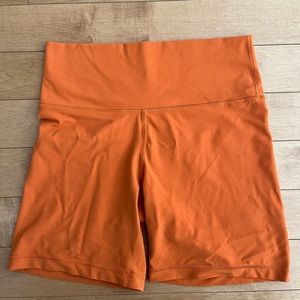 Aritzia Burnt Orange Biker Shorts